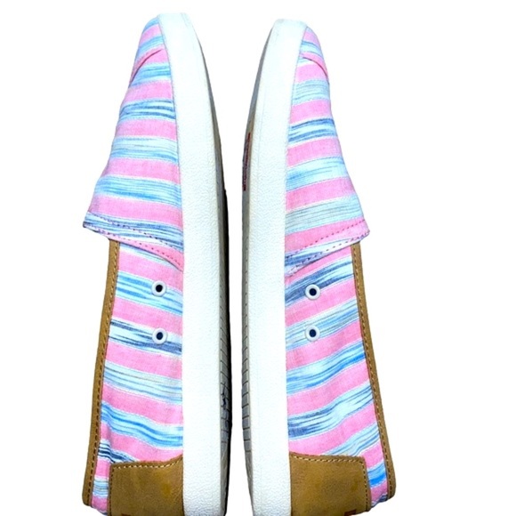 Toms pink striped loafers size 11 - Picture 2 of 7